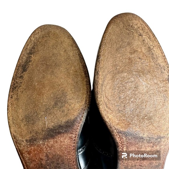 Hanover MasterFlex Dress Shoes Men’s sz. 10 Black Wingtip Oxford Leather - Picture 8 of 14